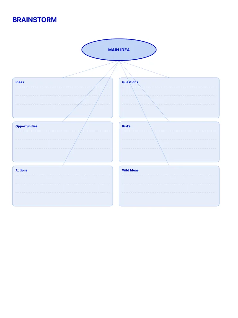 Brainstorming Template template preview