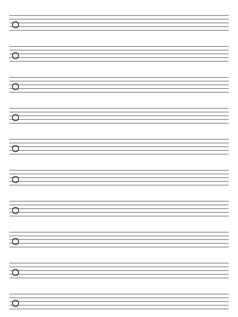 Music Staff Paper template preview