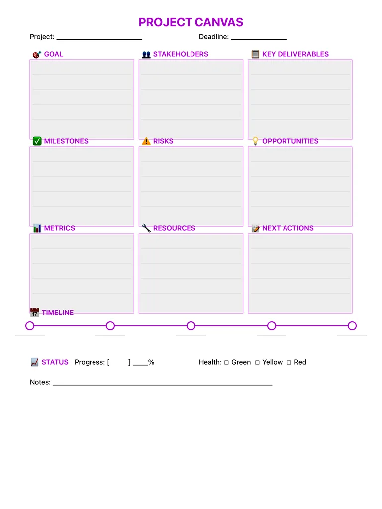 Project Planning Template template preview