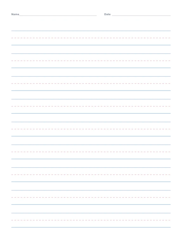 Handwriting Paper template preview