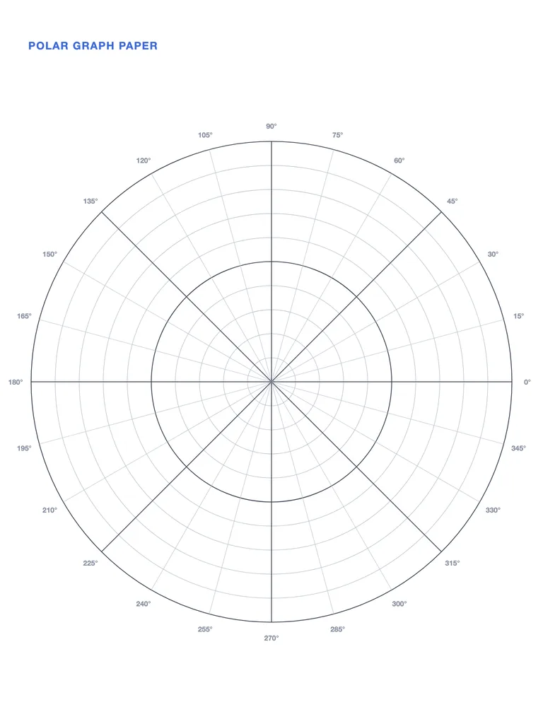 Polar Graph Paper template preview