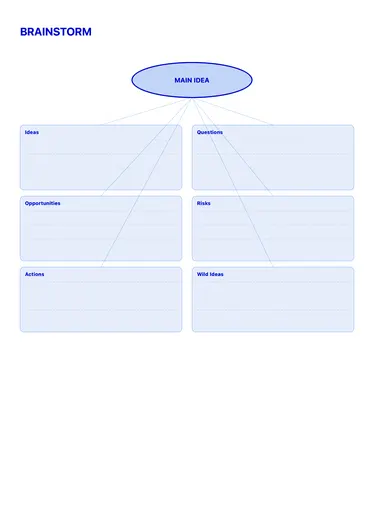 Brainstorming Template preview