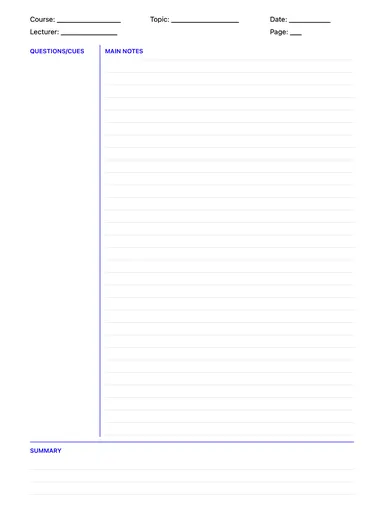 Lecture Notes Template preview