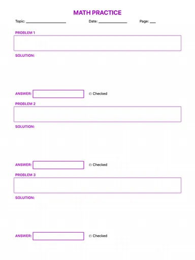 Math Notes Template preview