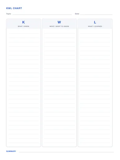 KWL Chart preview