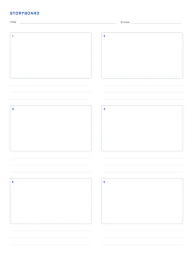 Storyboard Template preview
